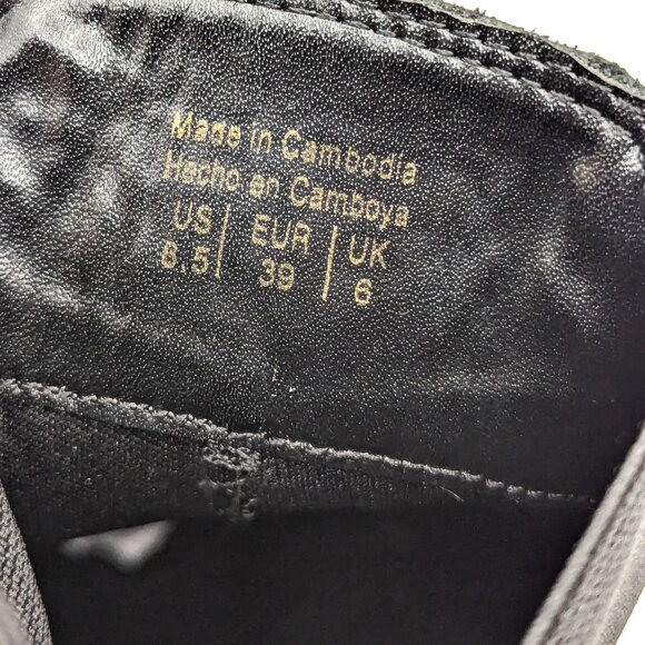 Aldo Women Ruth Black Leather Vintage Retro Square Toe Chelsea Boots size 8.5 - Picture 6 of 11